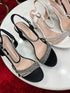 Rhinestone Decor Bridals Thick Heels